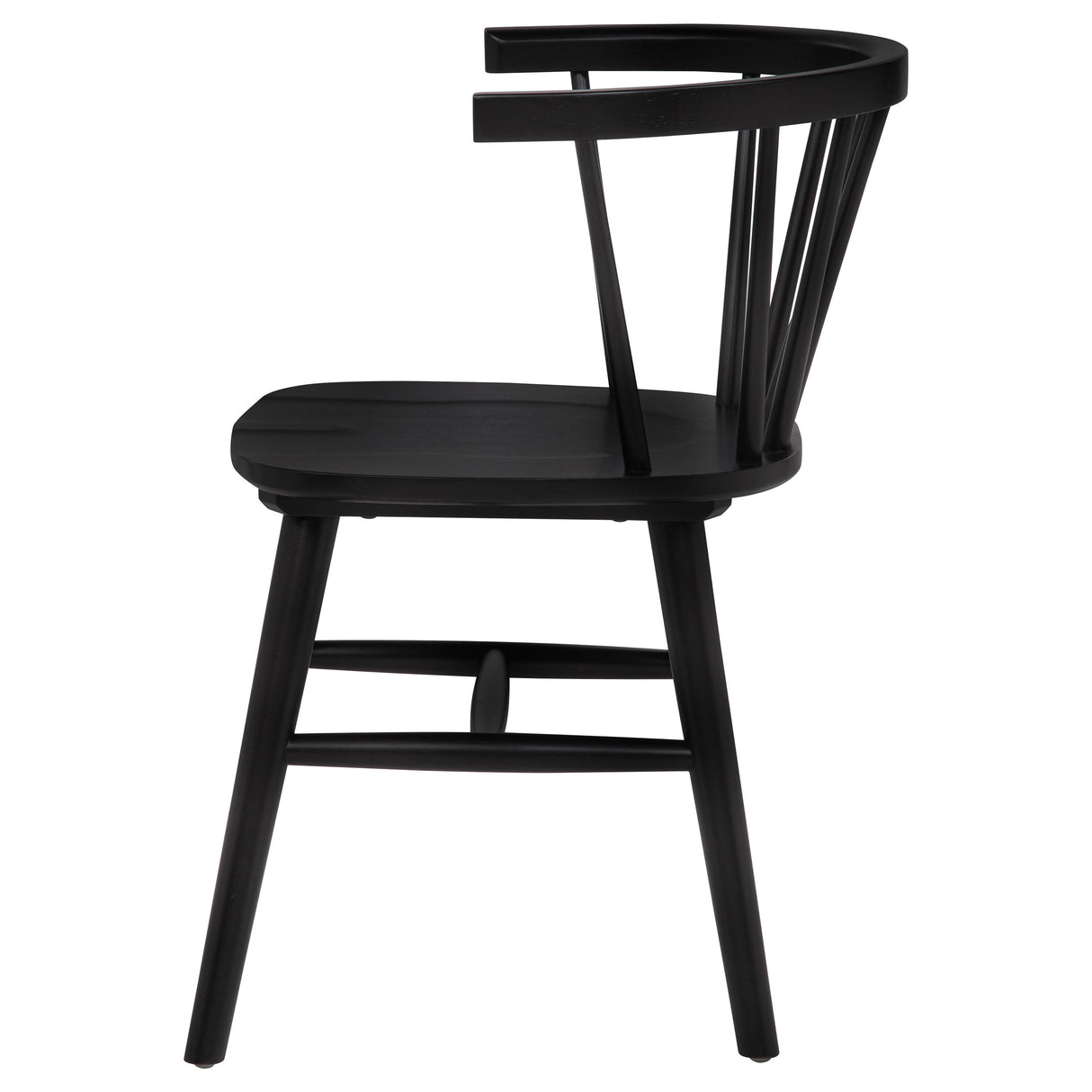 Jeffries Windsor Wood Dining Side Chair Black Set of 2
