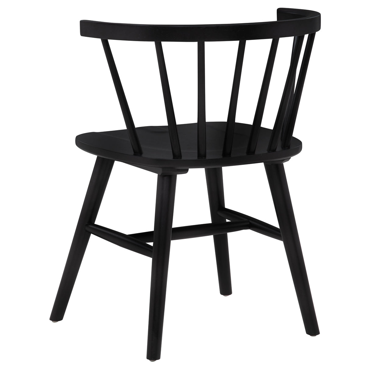 Jeffries Windsor Wood Dining Side Chair Black Set of 2
