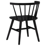 Jeffries Windsor Wood Dining Side Chair Black Set of 2