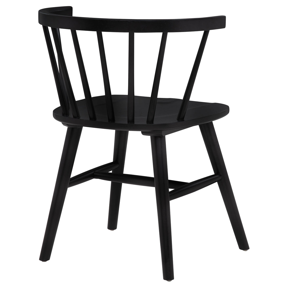 Jeffries Windsor Wood Dining Side Chair Black Set of 2