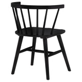 Jeffries Windsor Wood Dining Side Chair Black Set of 2