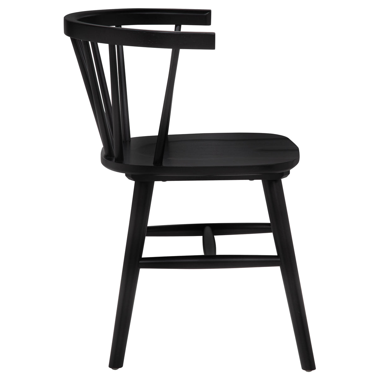 Jeffries Windsor Wood Dining Side Chair Black Set of 2