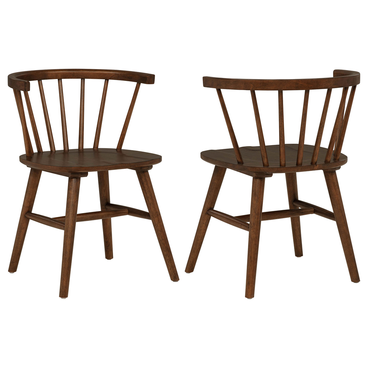 Jeffries Windsor Walnut Dining Side Chairs, Set of 2