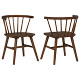 Jeffries Windsor Walnut Dining Side Chairs, Set of 2
