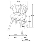 Jeffries Windsor Walnut Dining Side Chairs, Set of 2