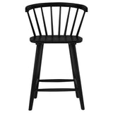 Black Rubberwood Counter Chair, Set of 2