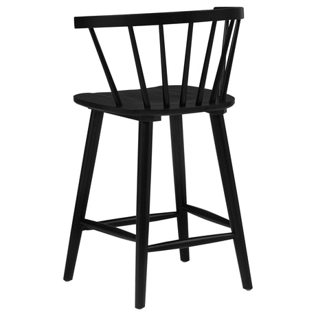 Black Rubberwood Counter Chair, Set of 2