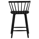 Black Rubberwood Counter Chair, Set of 2