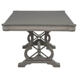 Cresswell 104" Double Pedestal Extension Dining Table, Weathered Taupe