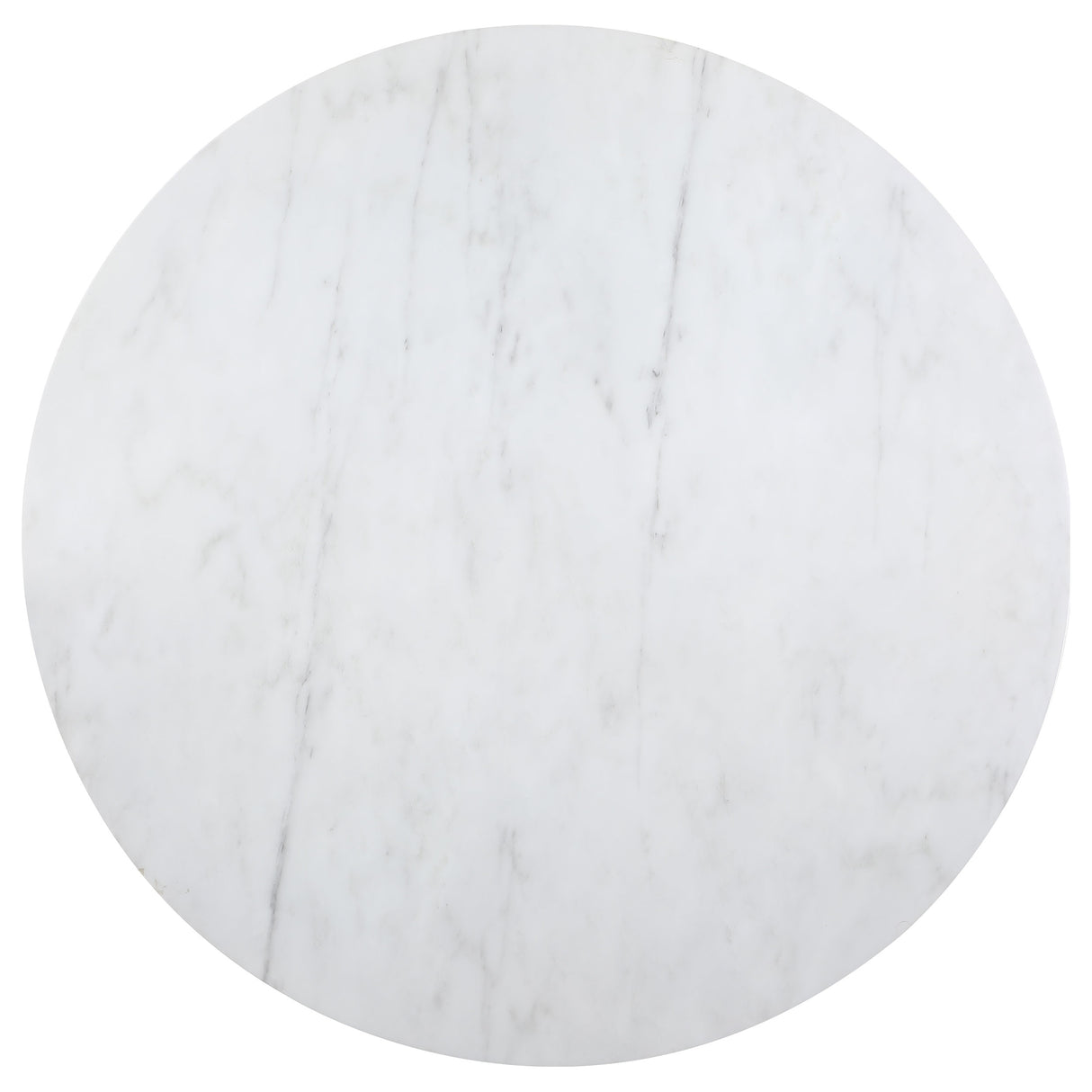 Ambrose Round 50-Inch Marble Top Dining Table, Brushed Gold