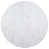 Ambrose Round 50-Inch Marble Top Dining Table, Brushed Gold