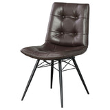 Aiken Faux Leather Dining Chair, Dark Brown (Set of 4)