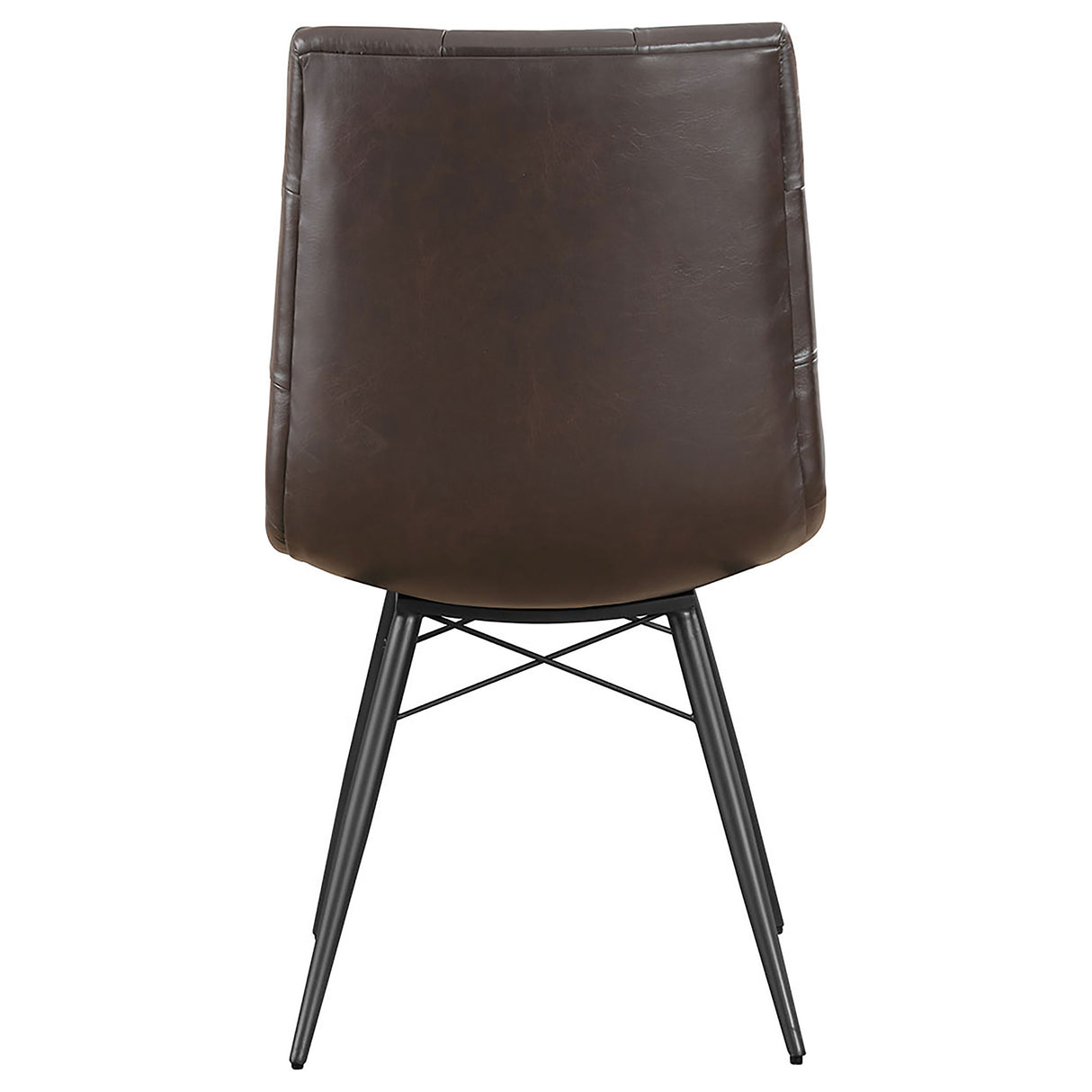 Aiken Faux Leather Dining Chair, Dark Brown (Set of 4)