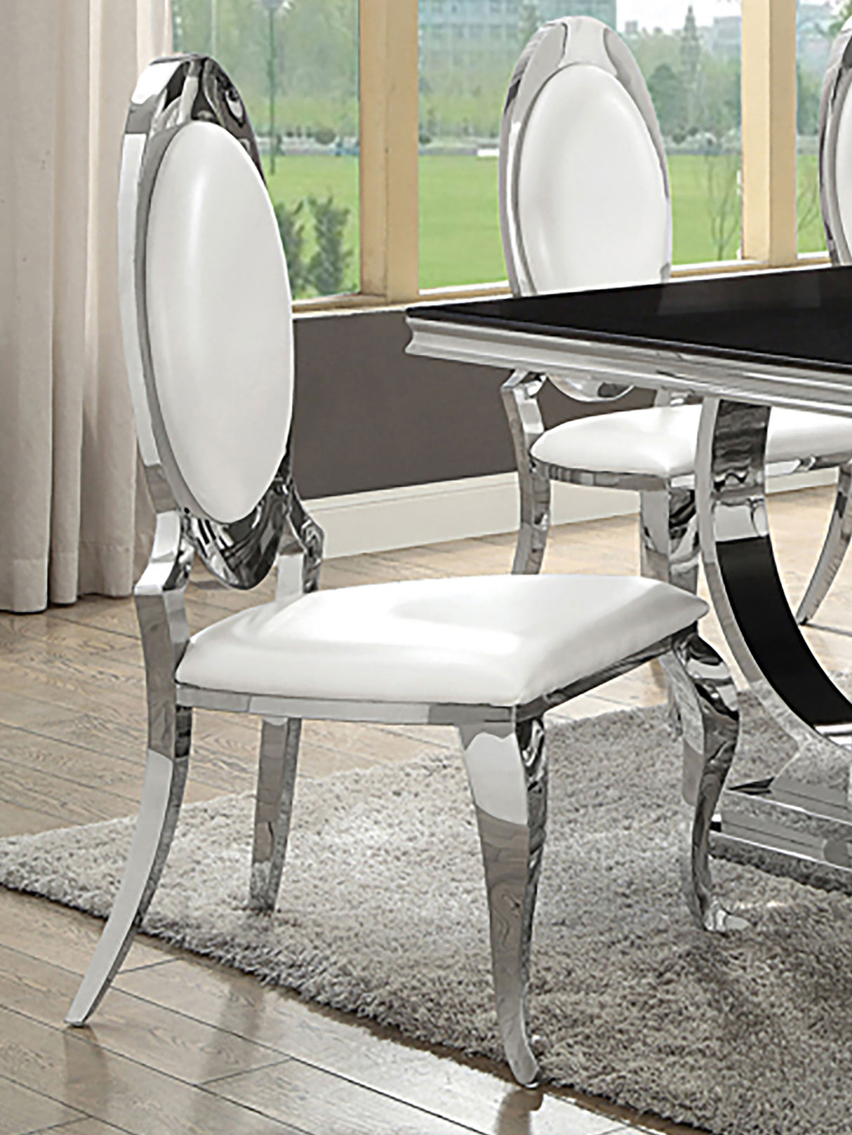 Anchorage Upholstered Dining Chair Cream White, Set of 2