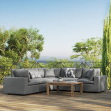 108" 5-Piece Charcoal Aluminum Outdoor Sectional Sofa - Outdoor - Alpine Outlets