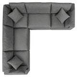 108" 5-Piece Charcoal Aluminum Outdoor Sectional Sofa - Outdoor - Alpine Outlets