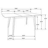 Alfredo 5-Piece Butterfly Leaf Dining Set Natural Walnut