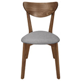 Alfredo Dining Side Chair Grey and Natural Walnut Set of 2