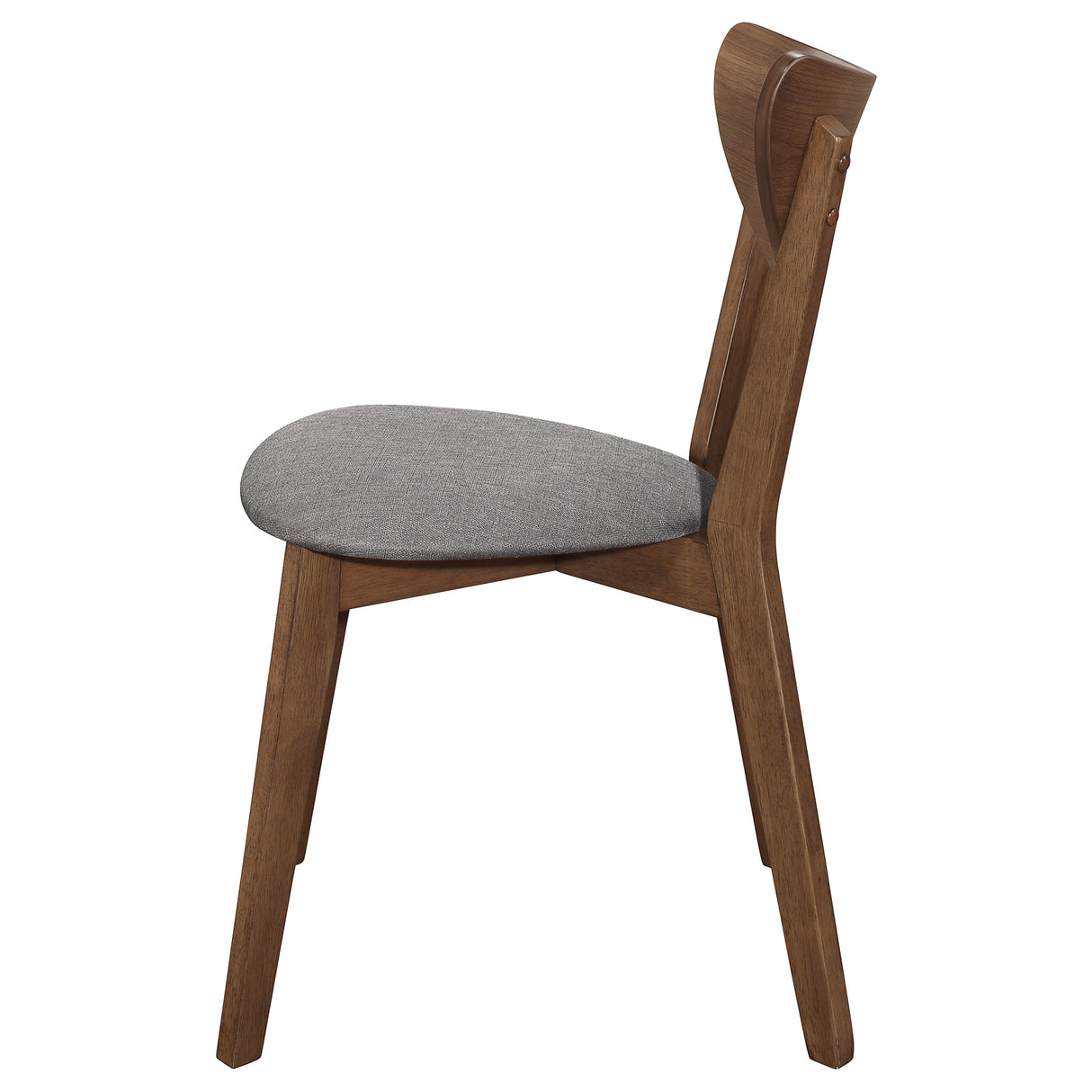 Alfredo Dining Side Chair Grey and Natural Walnut Set of 2