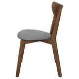 Alfredo Dining Side Chair Grey and Natural Walnut Set of 2