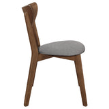 Alfredo Dining Side Chair Grey and Natural Walnut Set of 2