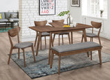 Alfredo Dining Side Chair Grey and Natural Walnut Set of 2