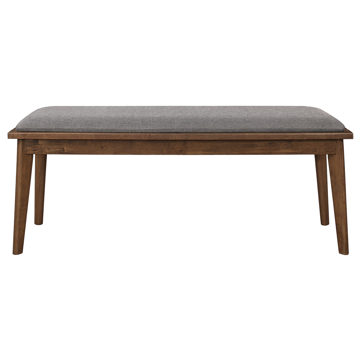 Alfredo Upholstered Dining Bench Grey Natural Walnut