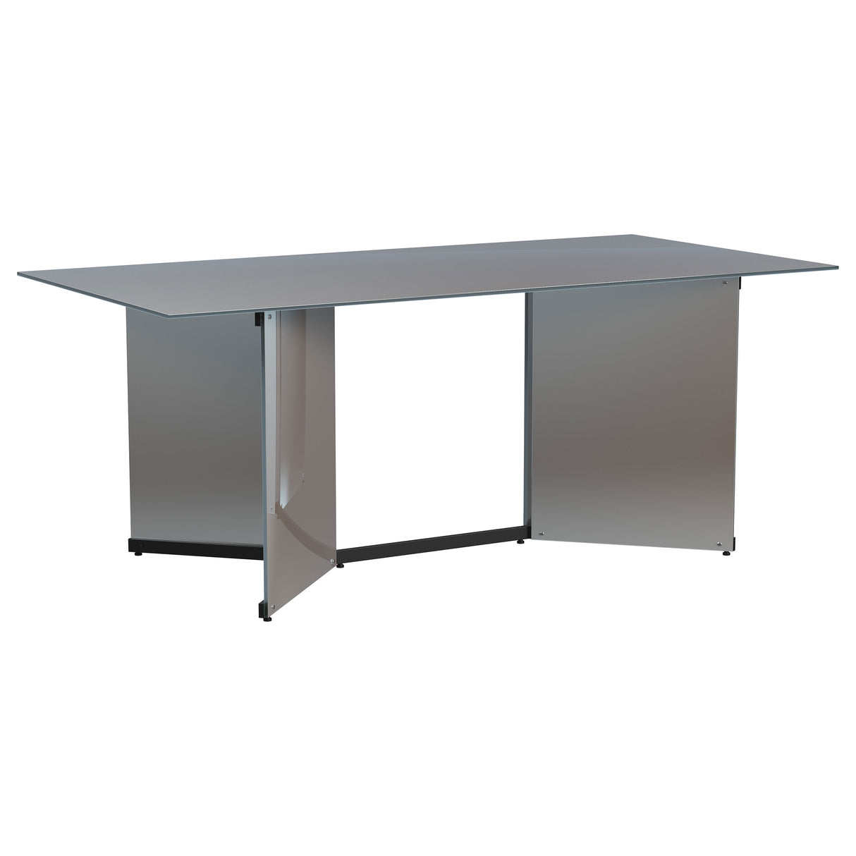 Emery 76-Inch Rectangular Mirrored Dining Table