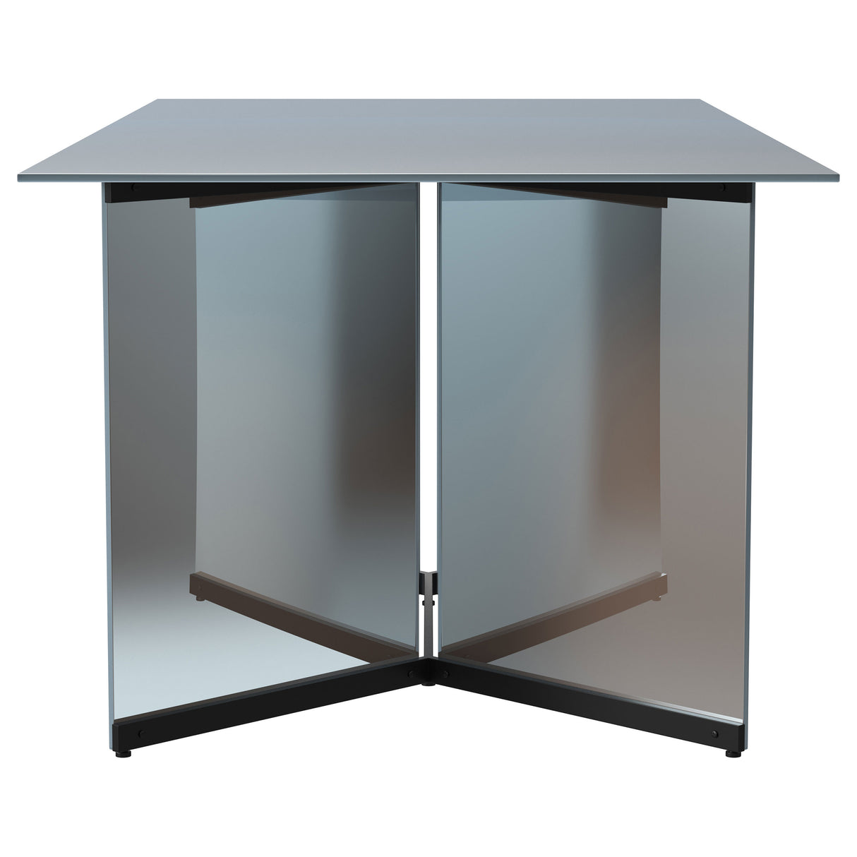 Emery 76-Inch Rectangular Mirrored Dining Table