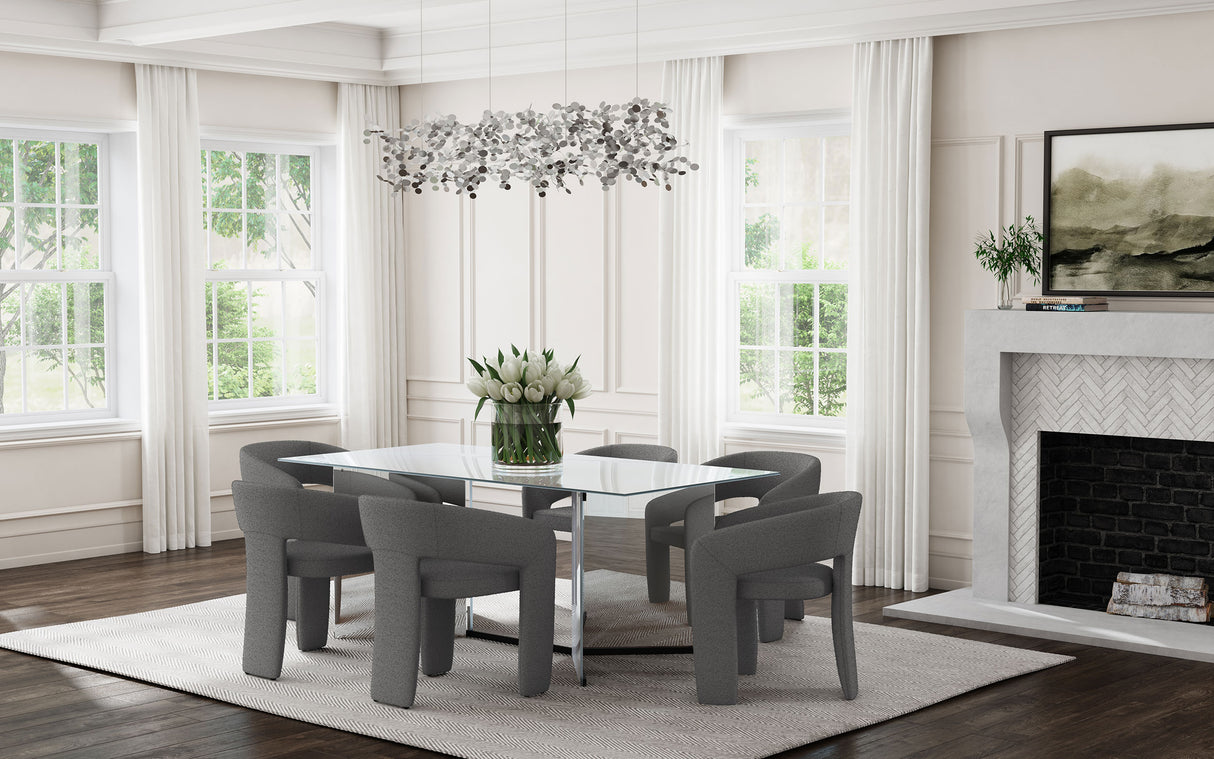 Emery 76-Inch Rectangular Mirrored Dining Table