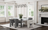 Emery 76-Inch Rectangular Mirrored Dining Table