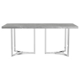 Sterling 72-Inch Grey Faux Marble Dining Table