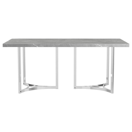 Sterling 72-Inch Grey Faux Marble Dining Table