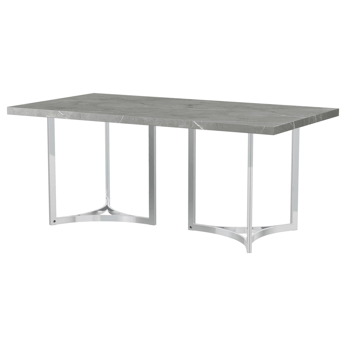Sterling 72-Inch Grey Faux Marble Dining Table