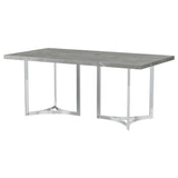 Sterling 72-Inch Grey Faux Marble Dining Table