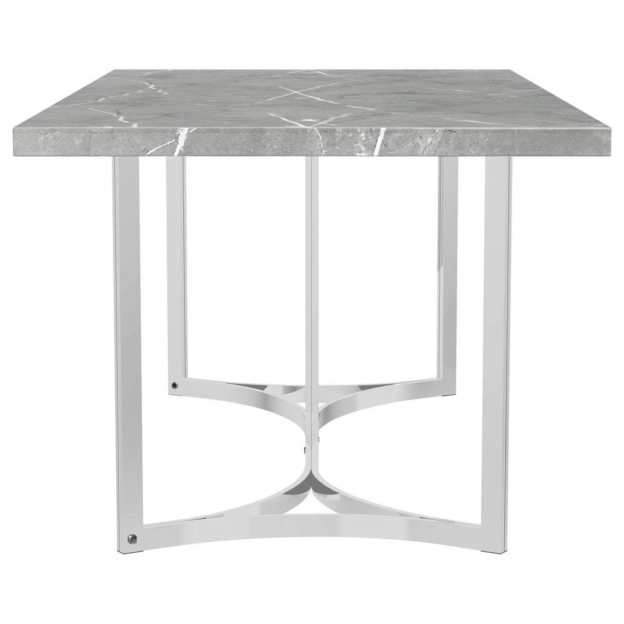 Sterling 72-Inch Grey Faux Marble Dining Table