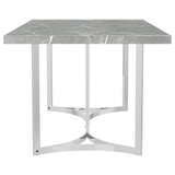 Sterling 72-Inch Grey Faux Marble Dining Table