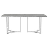 Sterling 72-Inch Grey Faux Marble Dining Table