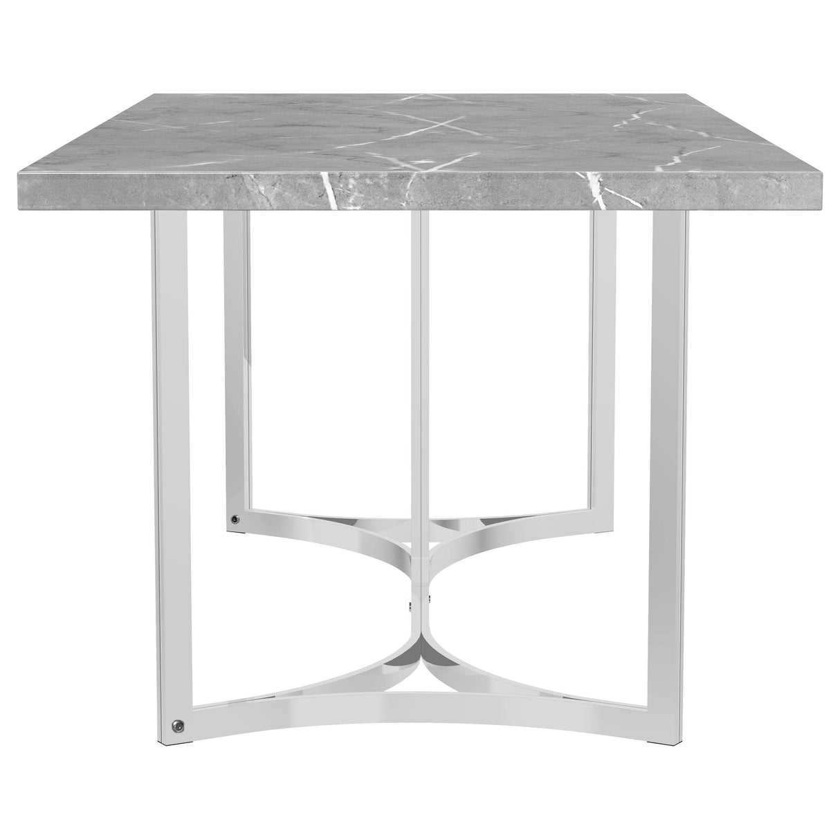 Sterling 72-Inch Grey Faux Marble Dining Table