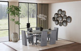 Sterling 72-Inch Grey Faux Marble Dining Table