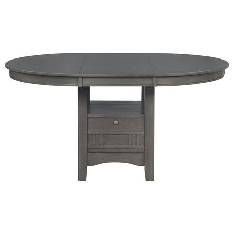 Lavon 5-Piece Oval Extension Dining Set, Medium Grey