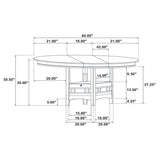 Lavon 5-Piece Oval Extension Dining Set, Medium Grey