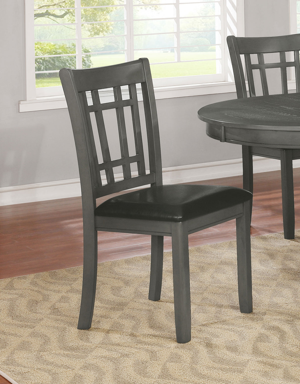 Lavon Wood Dining Side Chair - Medium Grey (Set of 2)