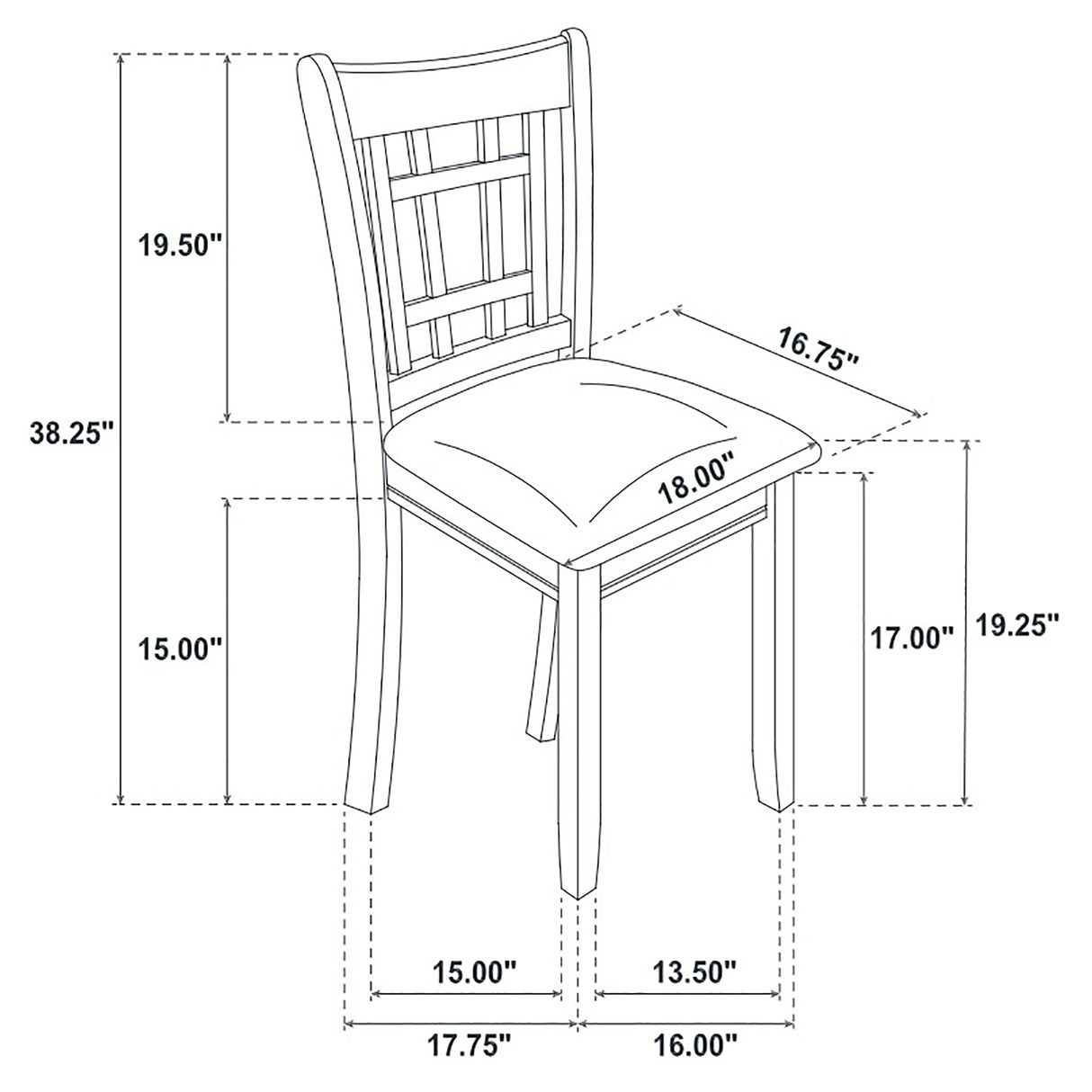 Lavon Wood Dining Side Chair - Medium Grey (Set of 2)