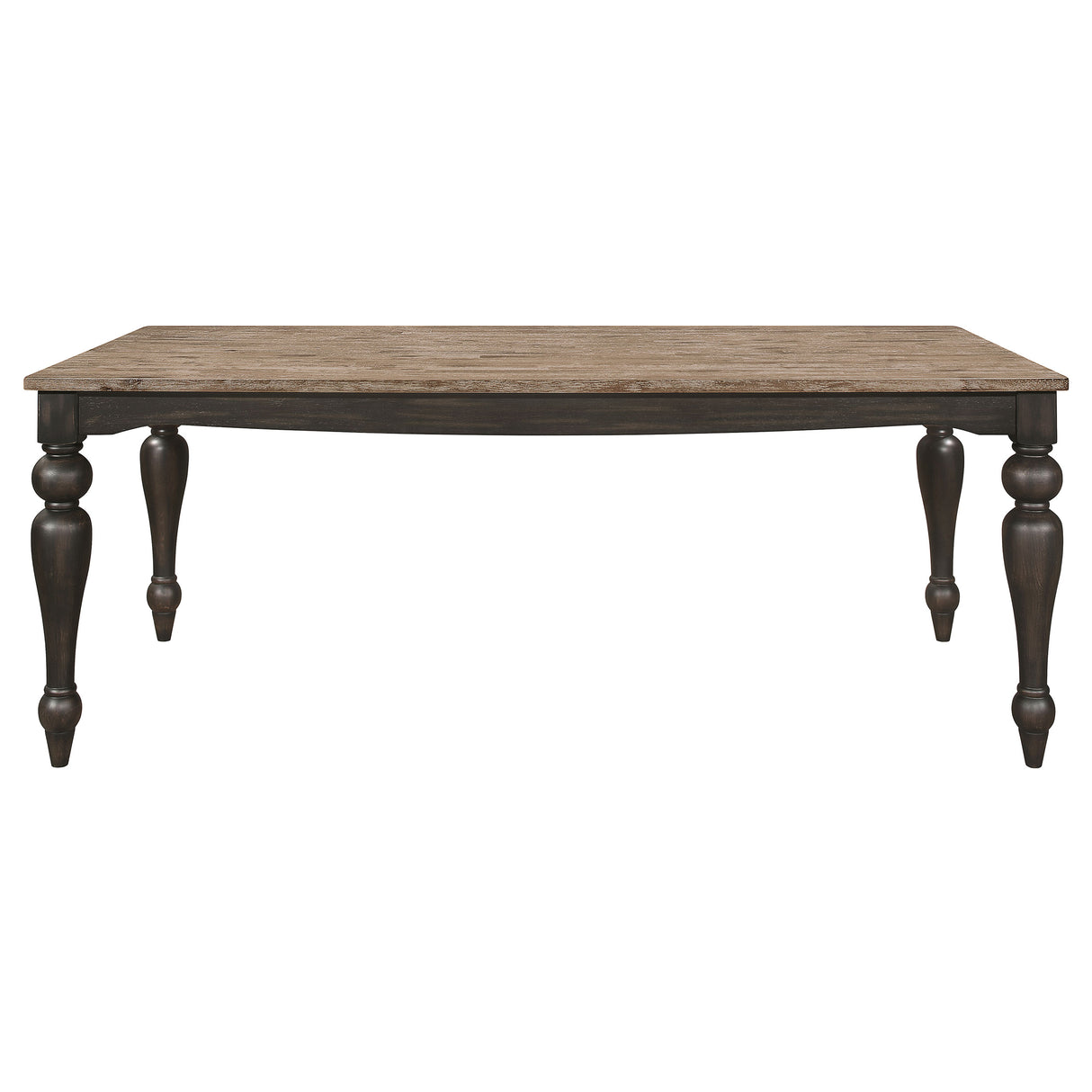 Bridget Rectangular 79-Inch Dining Table Brown Brushed