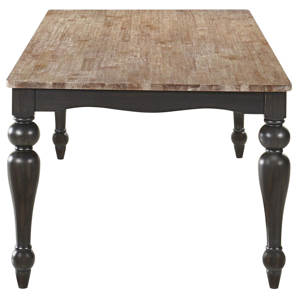 Bridget Rectangular 79-Inch Dining Table Brown Brushed