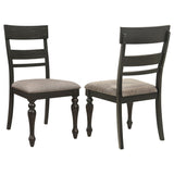 Bridget Wood Dining Side Chair Charcoal, Set of 2