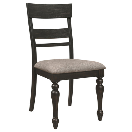 Bridget Wood Dining Side Chair Charcoal, Set of 2