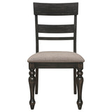 Bridget Wood Dining Side Chair Charcoal, Set of 2