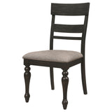 Bridget Wood Dining Side Chair Charcoal, Set of 2
